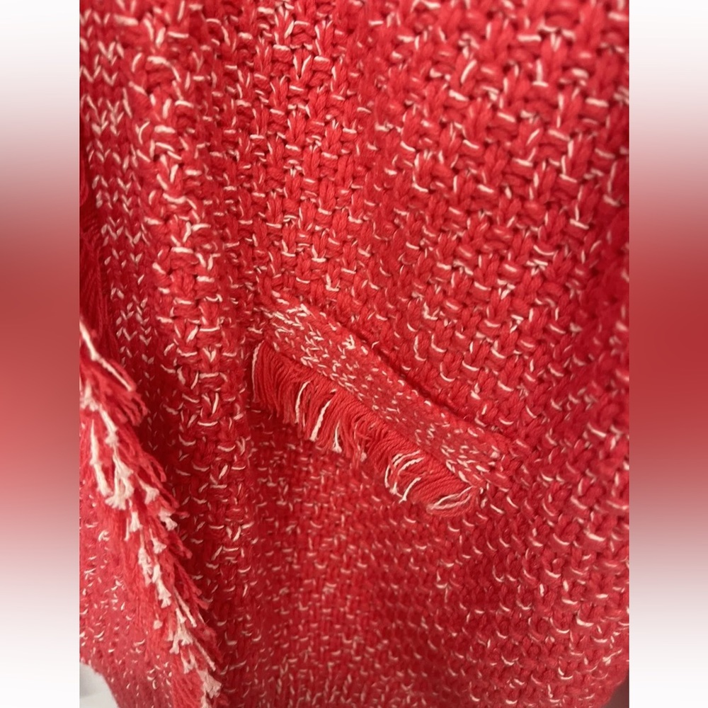 HUSH Basket Stitch Hibiscus Cardigan Jacket XL Fringed Size 14-16 UK - Picture 5 of 8